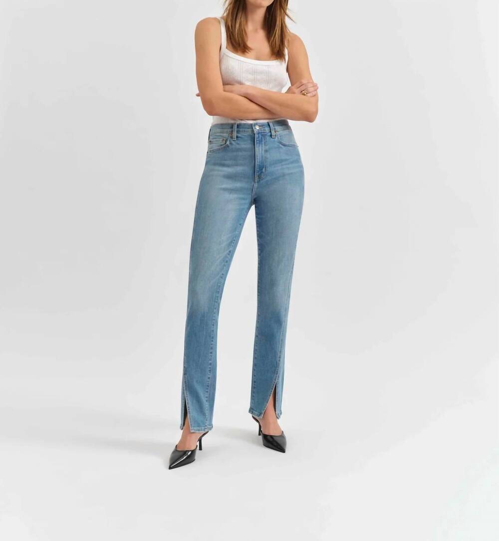 NEW DAZE downtown slim split hem jeans in chatty